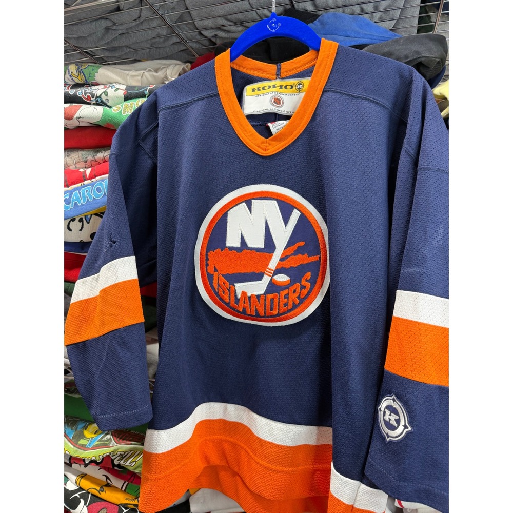 Vintage New York Islanders Koho NHL Hockey Jersey Navy Blue Youth L/XL 6226